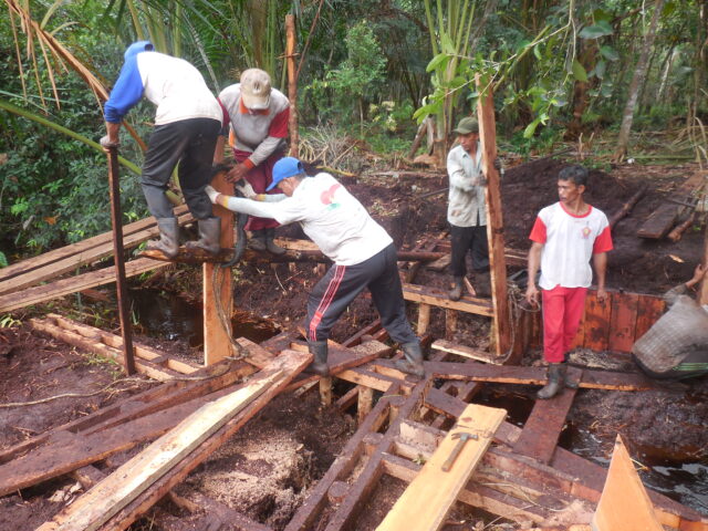 Canal Block Construction with local community