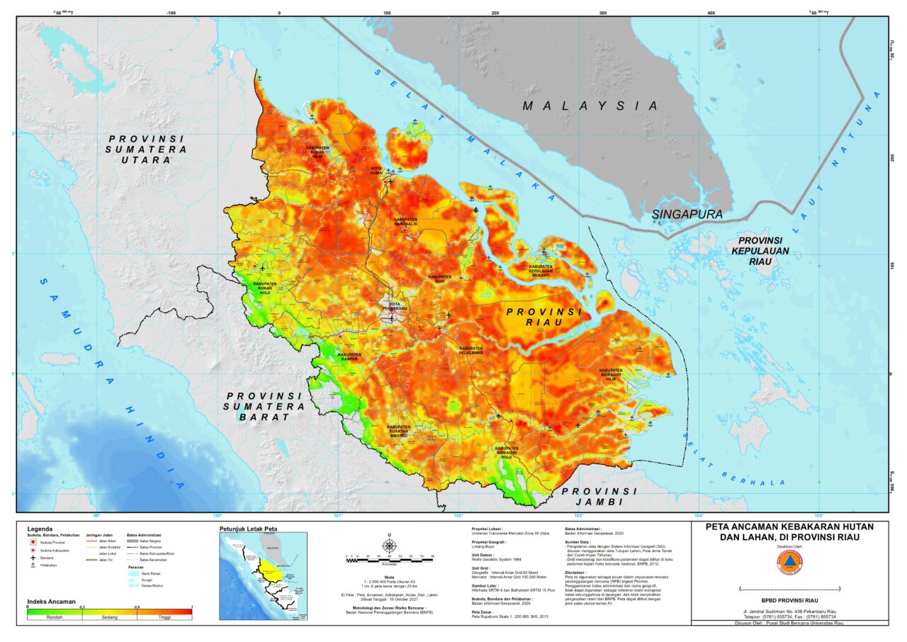 Kajian Risiko Bencana Provinsi Riau - Pusat Unggulan Iptek Gambut Dan ...